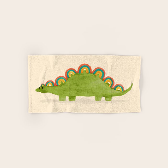 Rainbow colored dinosaur (stegosaurus) Towels Gallery Image 1