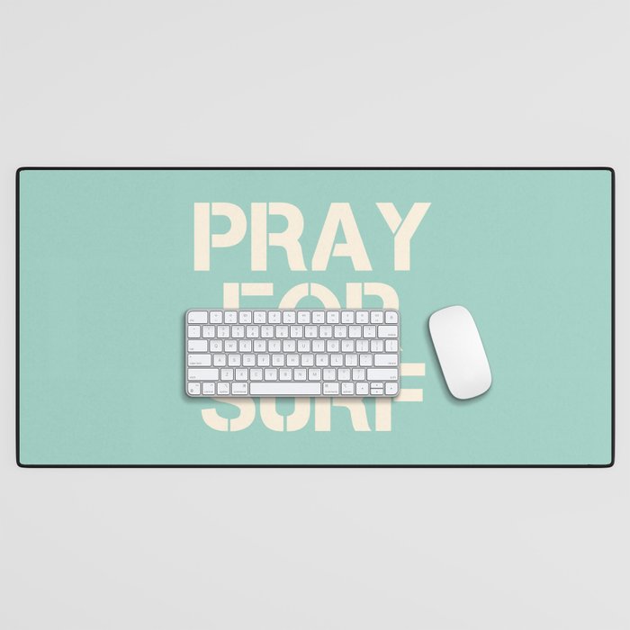 Pray For Surf | Blue Desk Mat Gallery Image 1