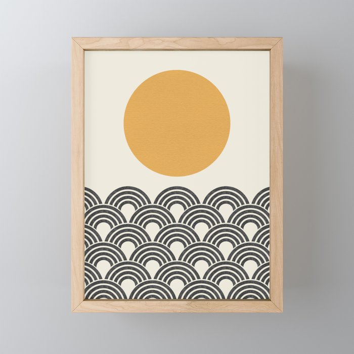 Sun and Wave - Oriental Pattern Mini Art Print Gallery Image 1