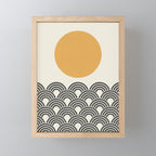 Sun and Wave - Oriental Pattern Mini Art Print Gallery Image 1