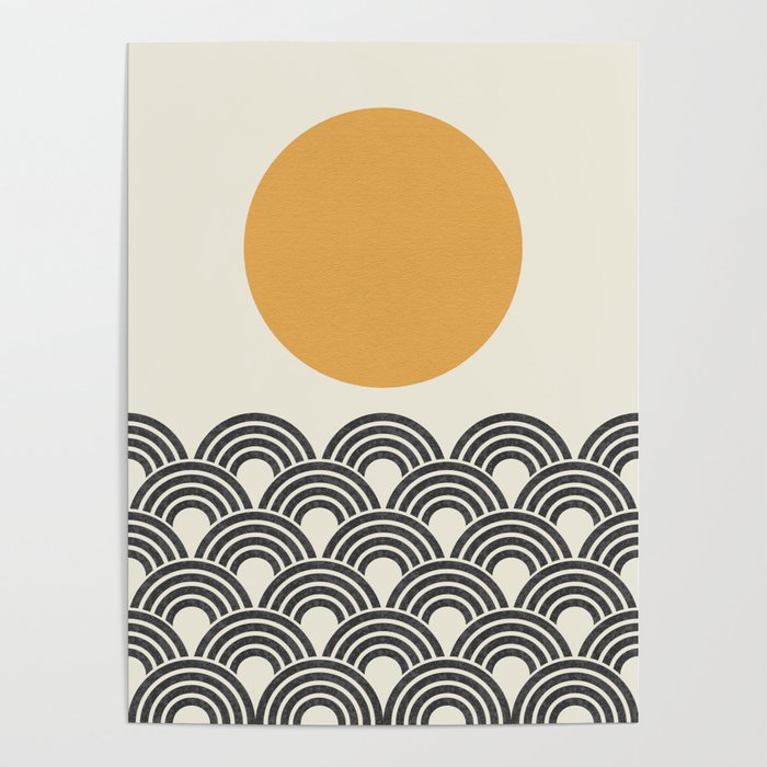 Sun and Wave - Oriental Pattern Poster Gallery Image 4