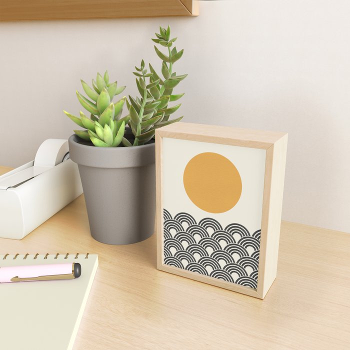 Sun and Wave - Oriental Pattern Mini Art Print Gallery Image 2