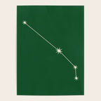 Aries Zodiac Star Constellation Line Art Green Poster Gallery Image 4