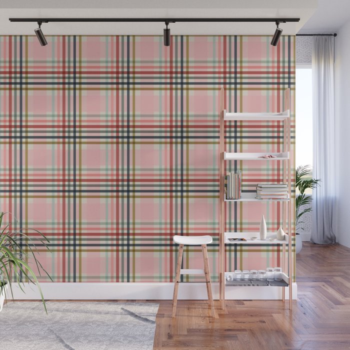 Modern Pastel Grid B Wall Mural Gallery Image 1