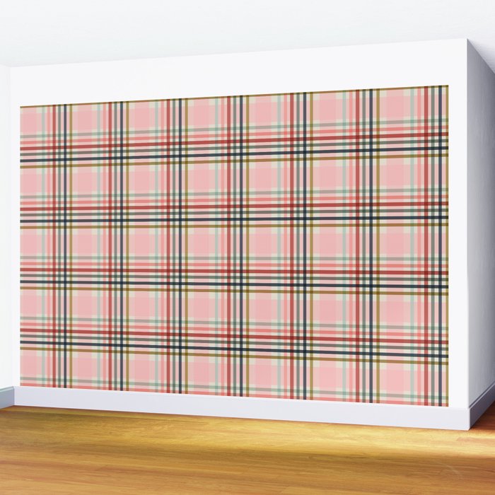 Modern Pastel Grid B Wall Mural Gallery Image 2