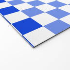 Blue Gradient Checkered Check Checkerboard Pattern Welcome Mat Gallery Image 2