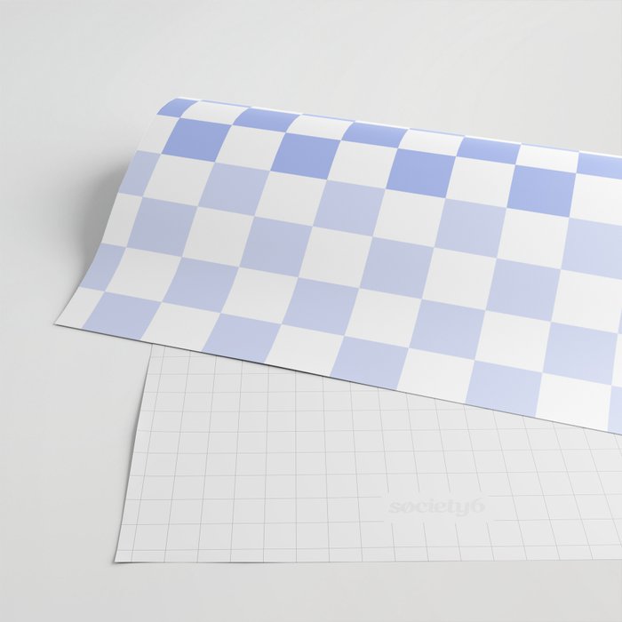 Blue Gradient Checkered Check Checkerboard Pattern Wrapping Paper Gallery Image 2