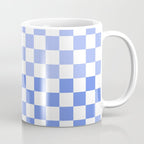 Blue Gradient Checkered Check Checkerboard Pattern Coffee Mug Gallery Image 1