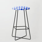 Blue Gradient Checkered Check Checkerboard Pattern Stool Gallery Image 1