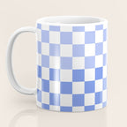 Blue Gradient Checkered Check Checkerboard Pattern Coffee Mug Gallery Image 3