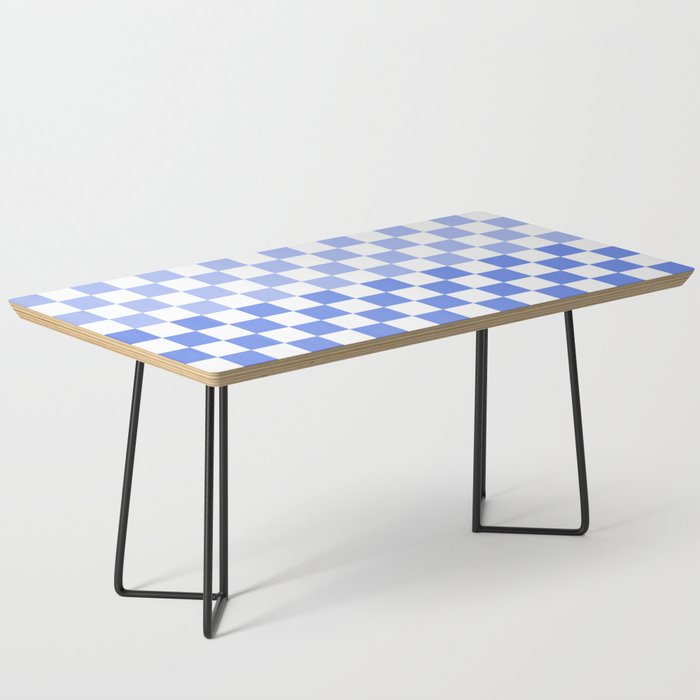 Blue Gradient Checkered Check Checkerboard Pattern Coffee Table Gallery Image 1