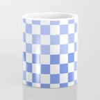Blue Gradient Checkered Check Checkerboard Pattern Coffee Mug Gallery Image 4