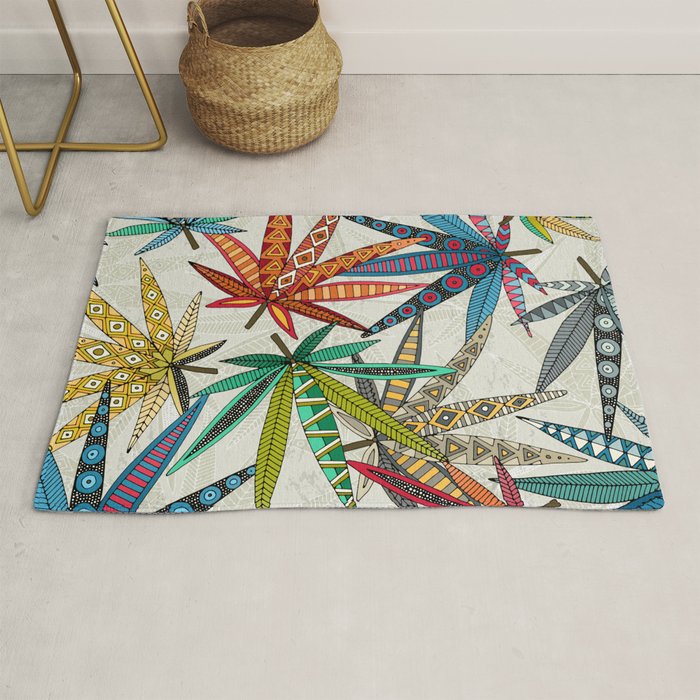 boho weed light Rug Gallery Image 1