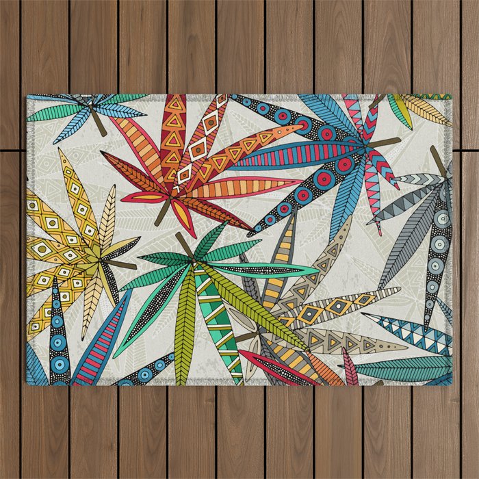 boho weed light Outdoor Rug Gallery Image 1