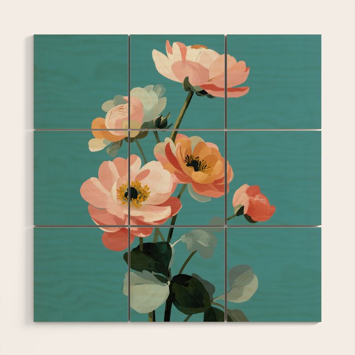 Soft Spring Botanicals Wood Wall Art Gallery Image 1
