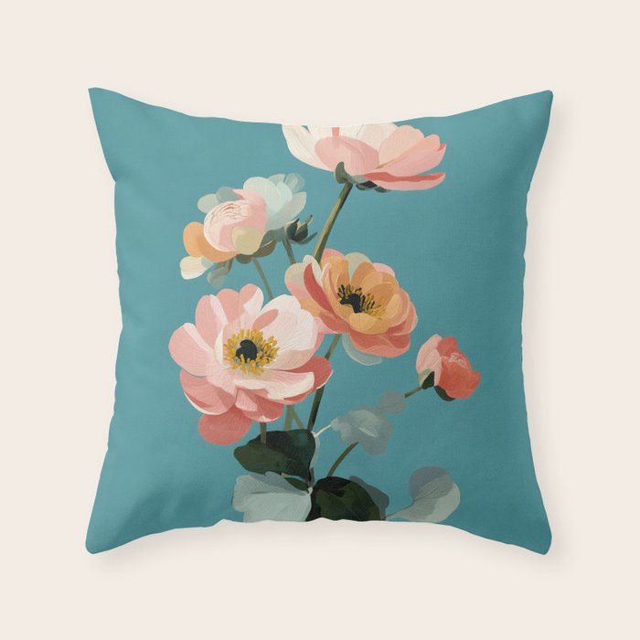 Soft Spring Botanicals Throw Pillow Gallery Image 6