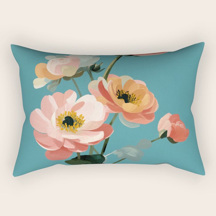 Soft Spring Botanicals Rectangular Pillow Gallery Image 2