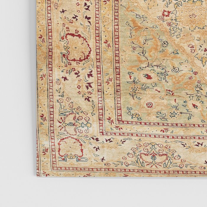Silk Tabriz Azerbaijan Northwest Persian Rug Print Poster Gallery Image 3