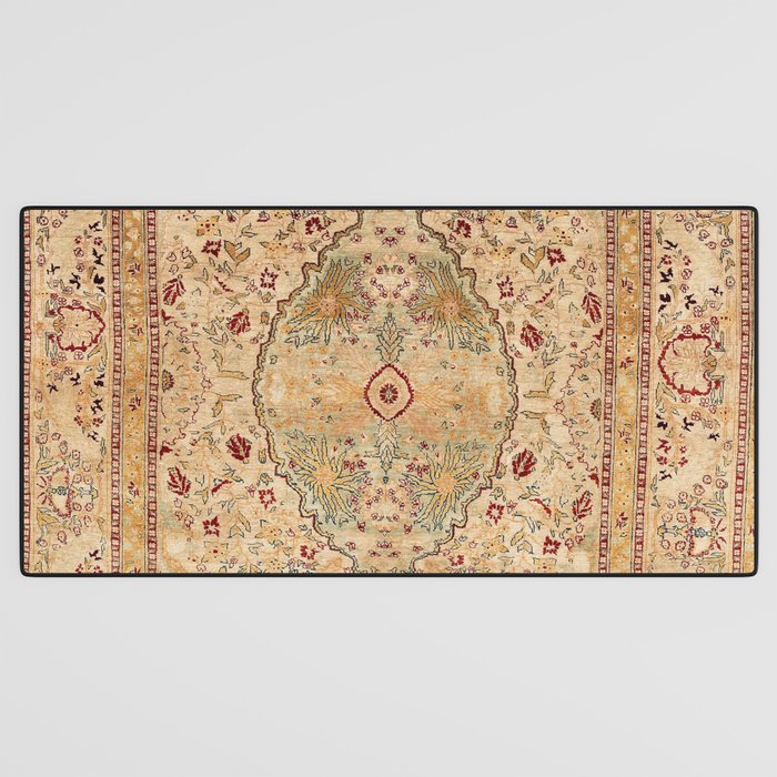 Silk Tabriz Azerbaijan Northwest Persian Rug Print Desk Mat Gallery Image 3
