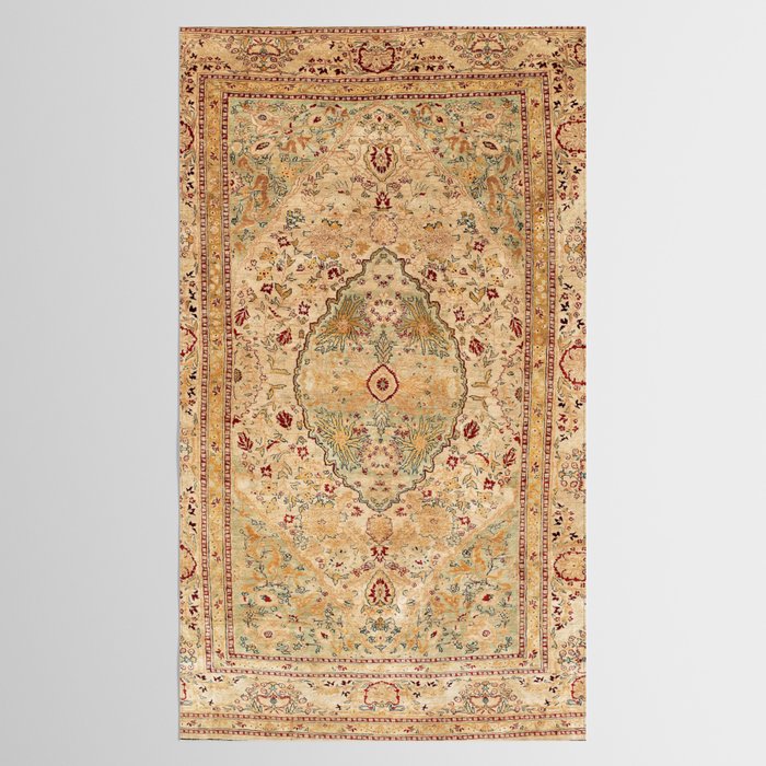 Silk Tabriz Azerbaijan Northwest Persian Rug Print Tablecloth Gallery Image 2