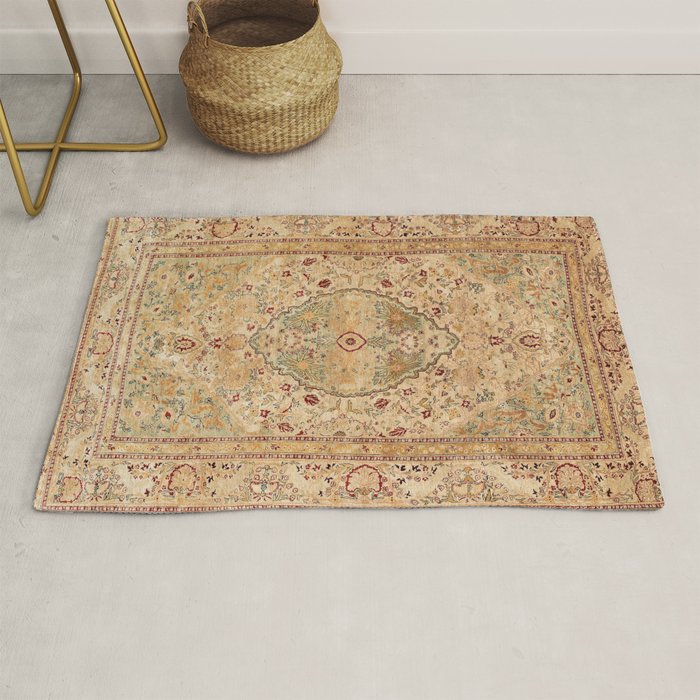 Silk Tabriz Azerbaijan Northwest Persian Rug Print Rug Gallery Image 1