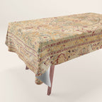 Silk Tabriz Azerbaijan Northwest Persian Rug Print Tablecloth Gallery Image 1