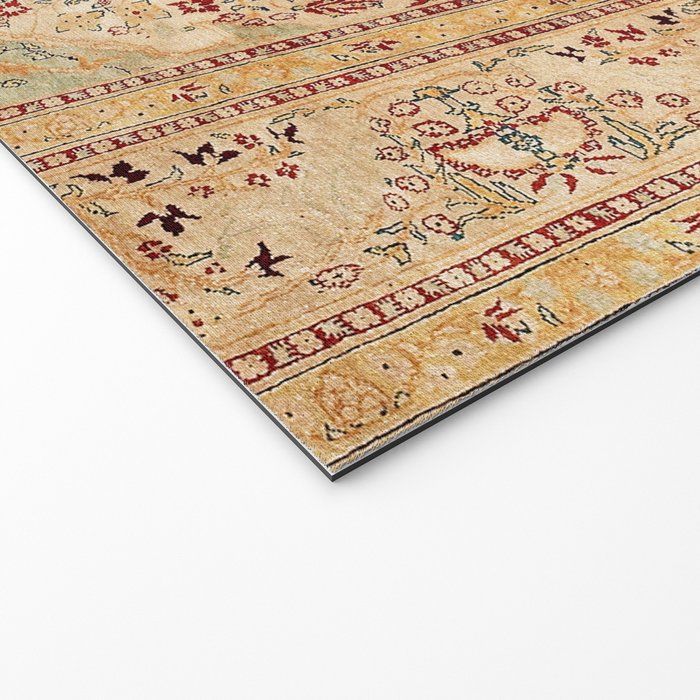 Silk Tabriz Azerbaijan Northwest Persian Rug Print Welcome Mat Gallery Image 2