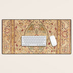 Silk Tabriz Azerbaijan Northwest Persian Rug Print Desk Mat Gallery Image 1