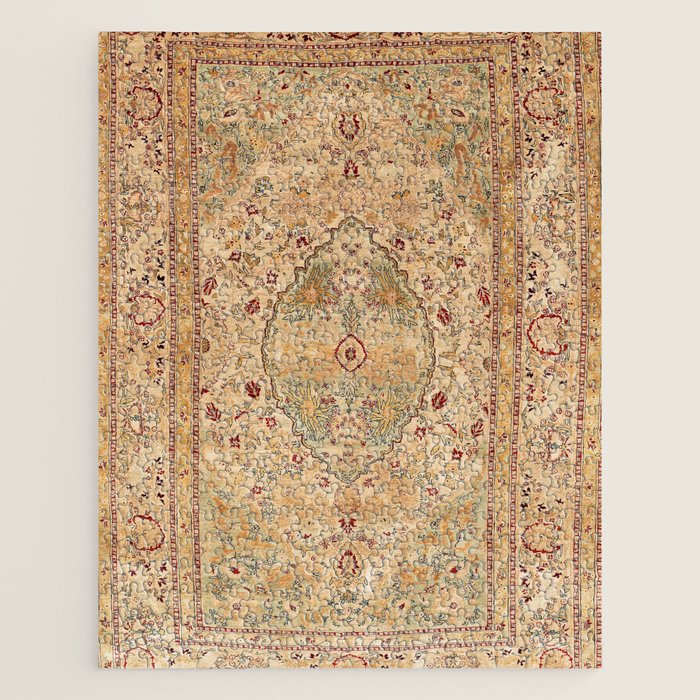 Silk Tabriz Azerbaijan Northwest Persian Rug Print Jigsaw Puzzle Gallery Image 1