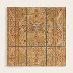 Silk Tabriz Azerbaijan Northwest Persian Rug Print Wood Wall Art Gallery Image 1