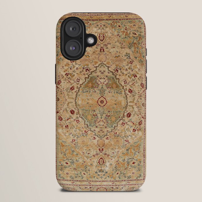 Silk Tabriz Azerbaijan Northwest Persian Rug Print iPhone Case Gallery Image 10
