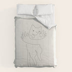 One Line Cat 2: Hug Comforter Gallery Image 6