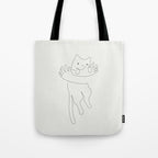 One Line Cat 2: Hug Tote Bag Gallery Image 1