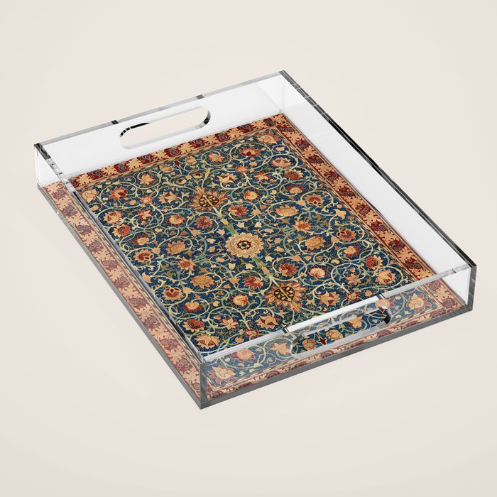 William Morris Floral Carpet Print Acrylic Tray Gallery Image 1