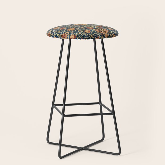 William Morris Floral Carpet Print Stool Gallery Image 1
