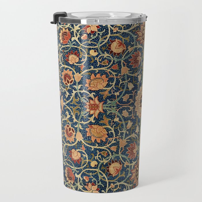 William Morris Floral Carpet Print Travel Mug Gallery Image 3