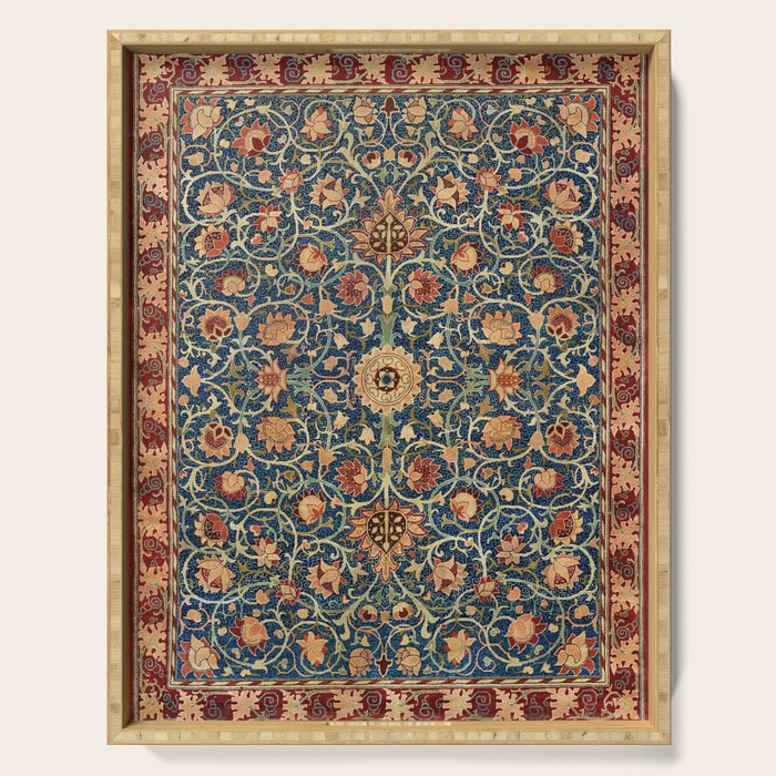 William Morris Floral Carpet Print Serving Tray Gallery Image 1