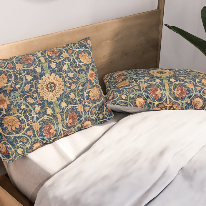 William Morris Floral Carpet Print Pillow Sham Gallery Image 2