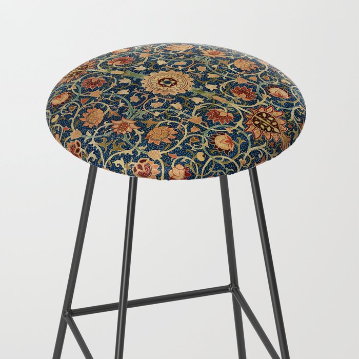 William Morris Floral Carpet Print Stool Gallery Image 2
