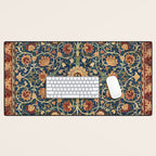 William Morris Floral Carpet Print Desk Mat Gallery Image 1