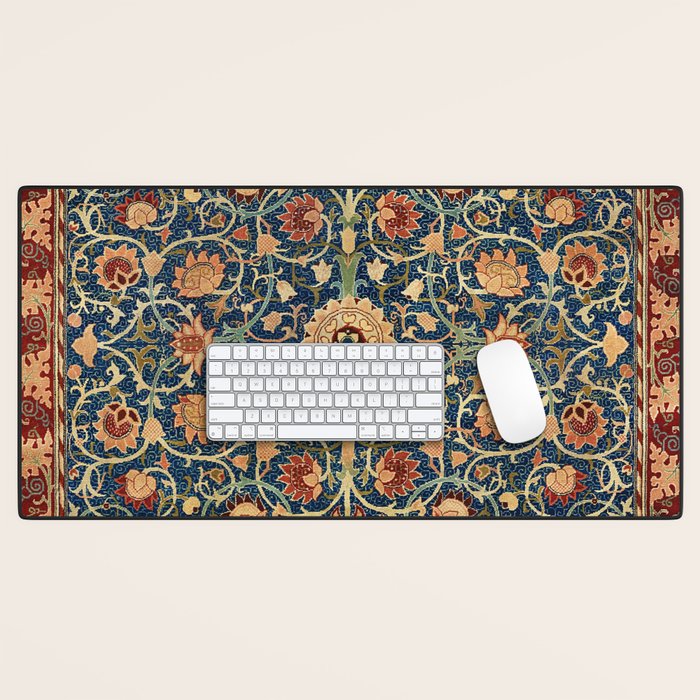 William Morris Floral Carpet Print Desk Mat Gallery Image 1