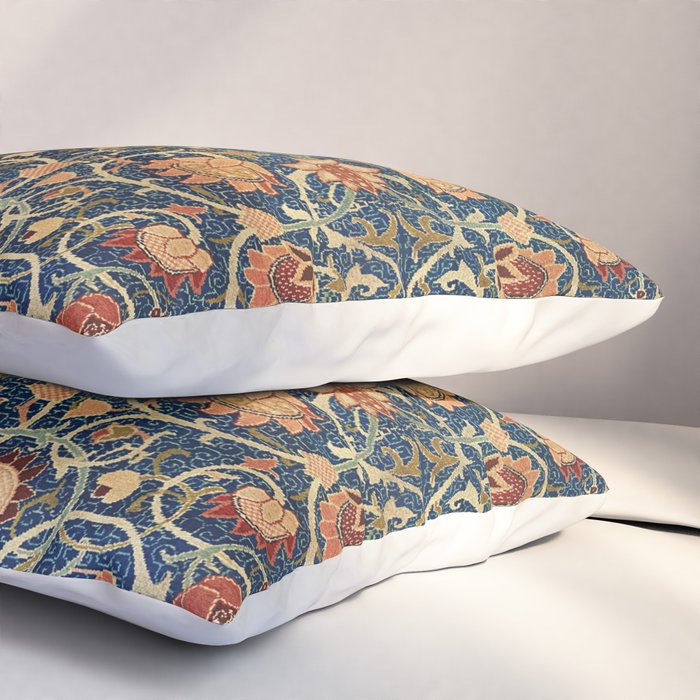 William Morris Floral Carpet Print Pillow Sham Gallery Image 3