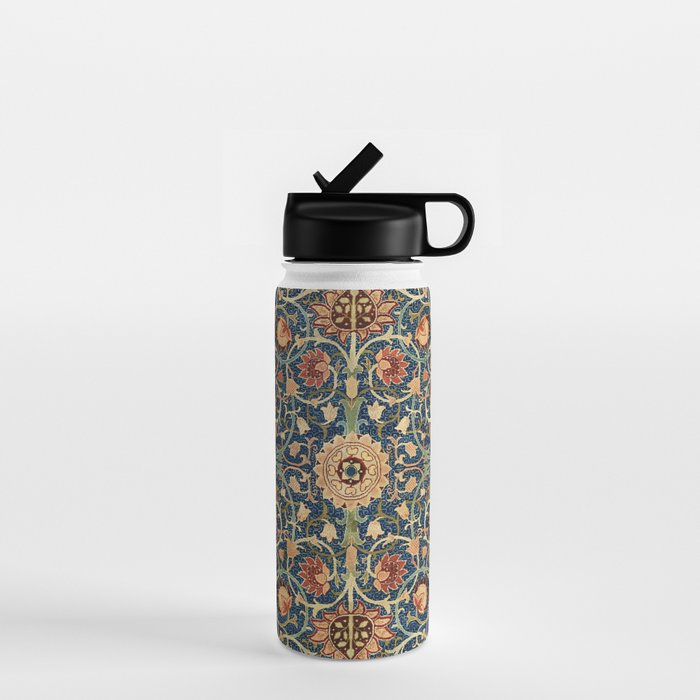 William Morris Floral Carpet Print Water Bottle Gallery Image 1