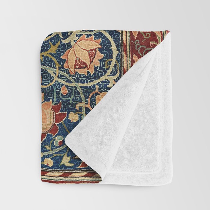 William Morris Floral Carpet Print Throw Blanket Gallery Image 3