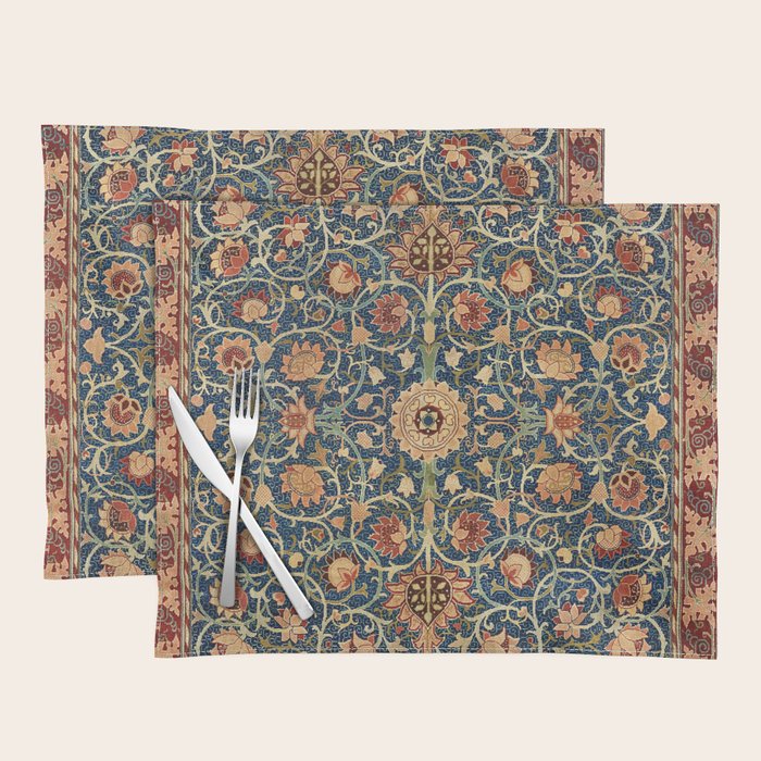 William Morris Floral Carpet Print Placemat Gallery Image 1