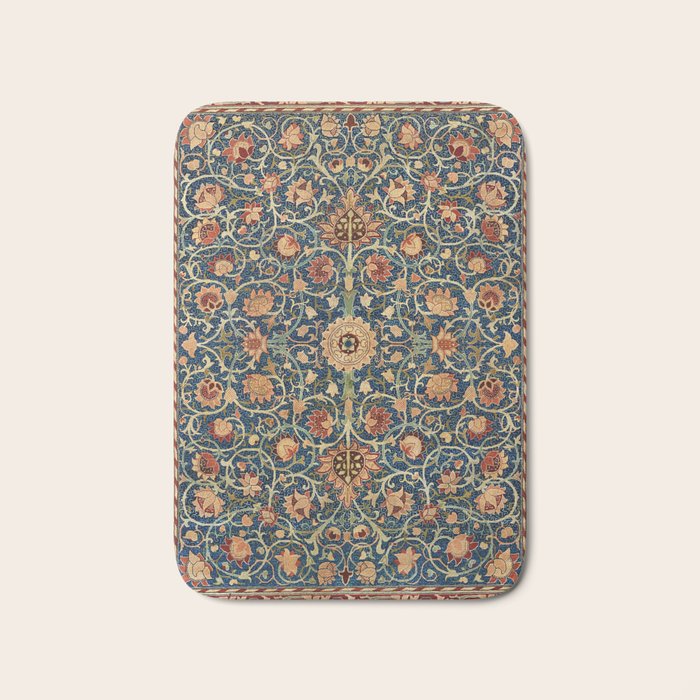 William Morris Floral Carpet Print Bath Mat Gallery Image 1