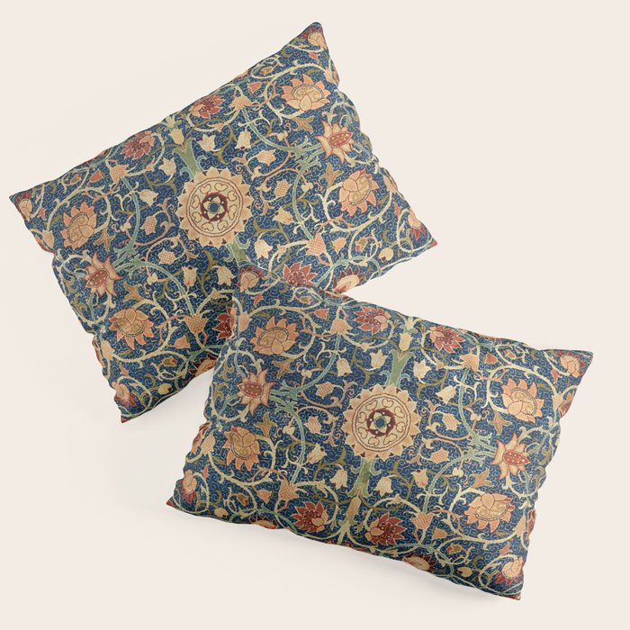 William Morris Floral Carpet Print Pillow Sham Gallery Image 1