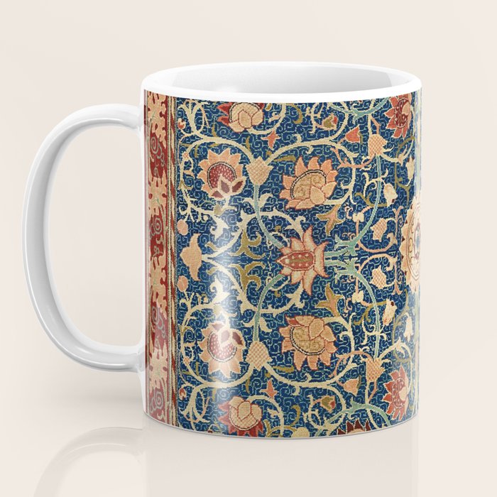 William Morris Floral Carpet Print Coffee Mug Gallery Image 3