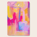 Summer Pink Pastel Abstract  Cutting Board Gallery Image 1
