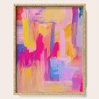 Summer Pink Pastel Abstract  Serving Tray Gallery Image 1